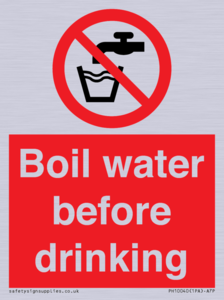 Boil water before drinking